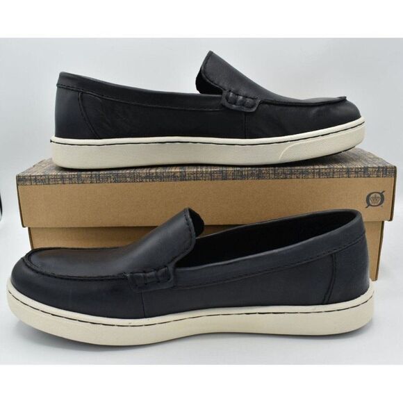 Born Mens Size 10.5 Axel Black Full Grain Leather Slip On Loafers Sneakers Shoes main image 12